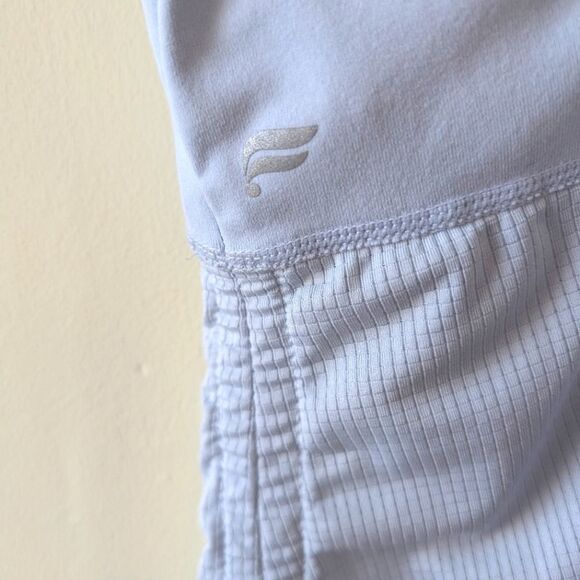 Fabletics Cashel Midi Logo Sports Bra Powder Blue Medium - Picture 6 of 8